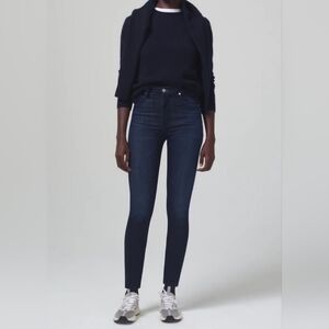 Citizens Of Humanity Chrissy Uber High Rise Skinny Jeans Dark Wash